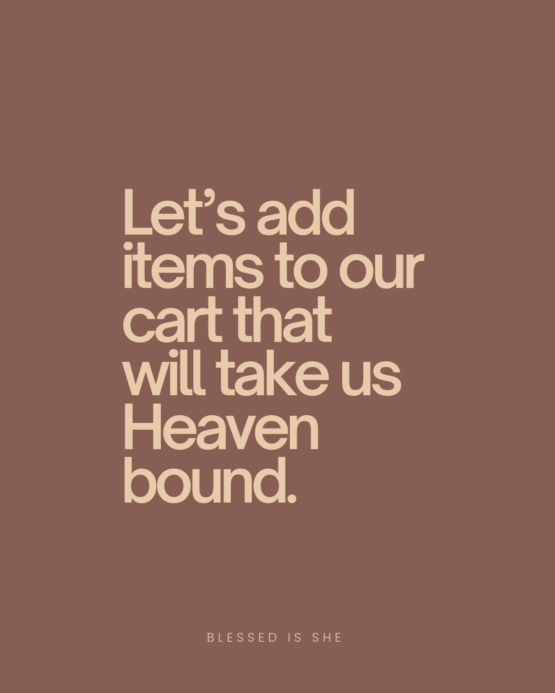 Fill Your Cart With What Matters to God