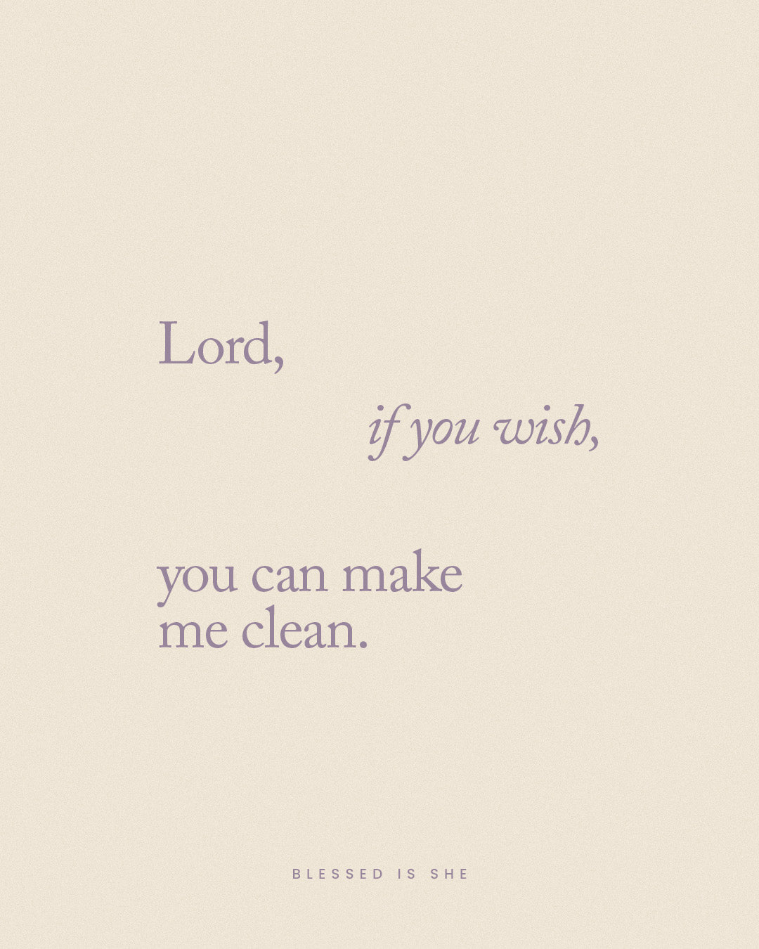 Lord, If You Wish