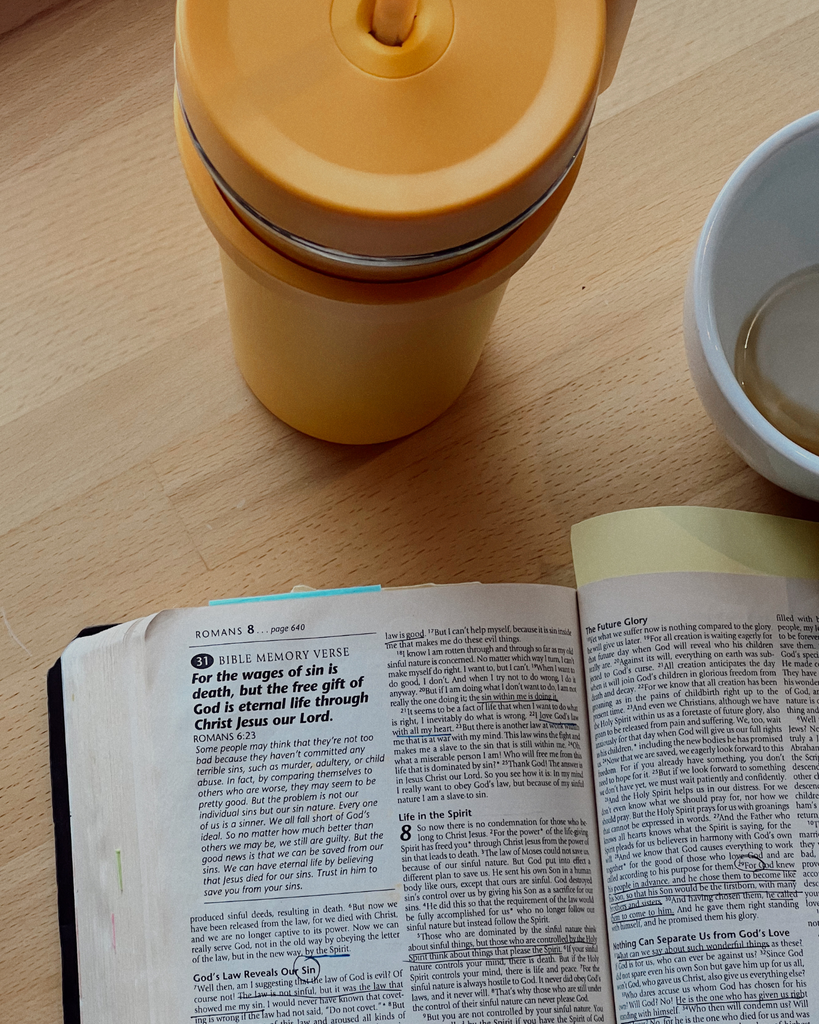 book and cup