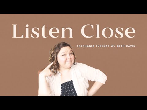 Listen Close // with Beth Davis YouTube cover
