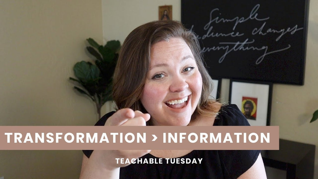 Transformation Over Information // teachable tuesday YouTube cover