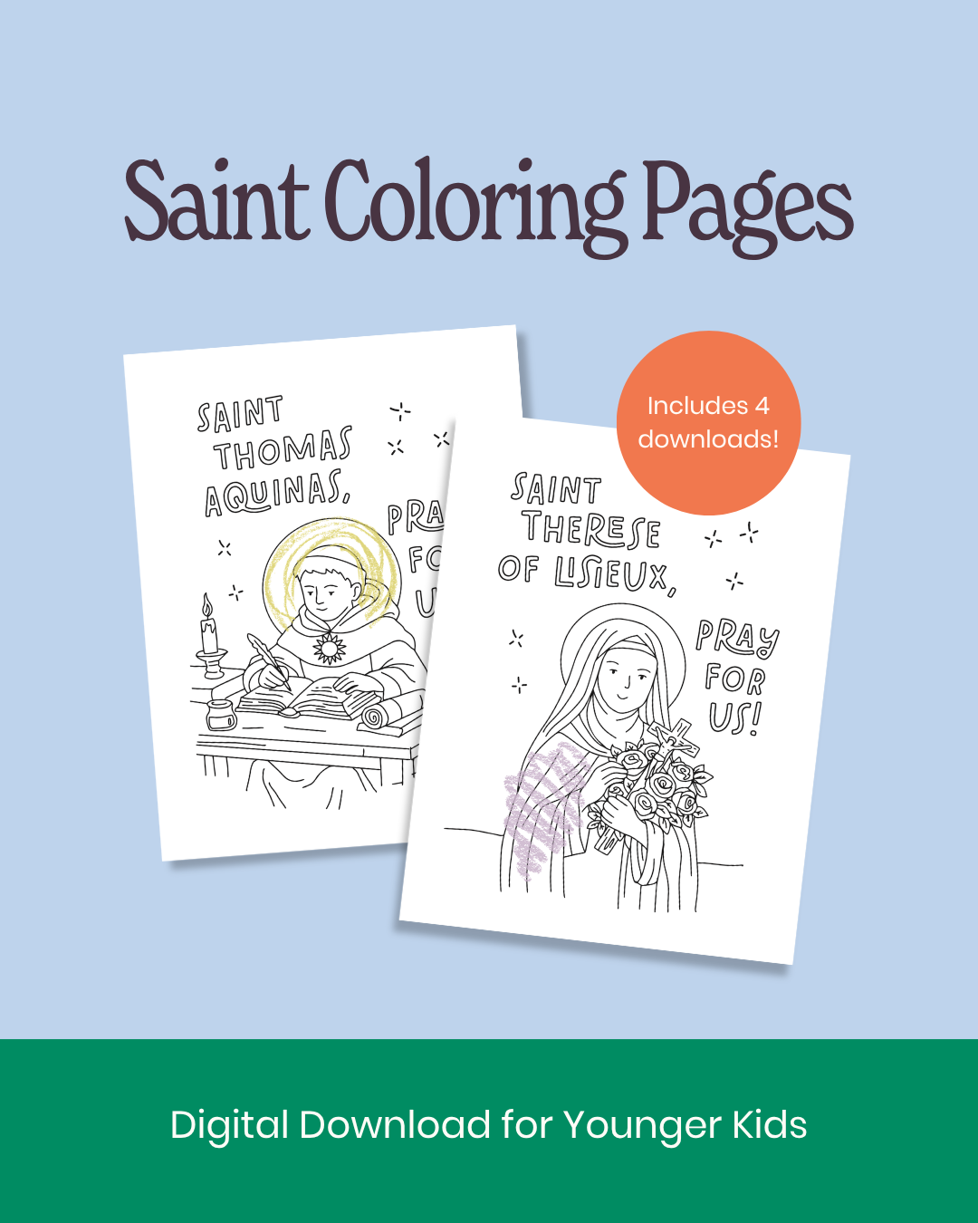 Saint Coloring Pages for Children