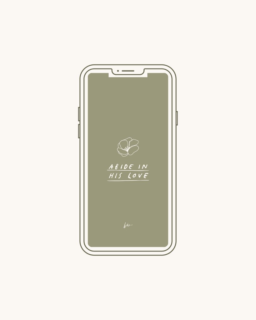 Abide in His Love lockscreen