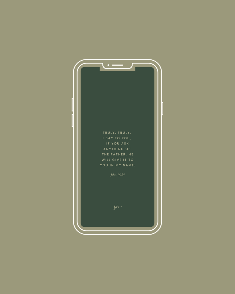 Lockscreen with scripture from John 