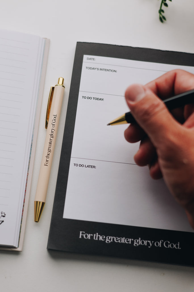 catholic notepad for men