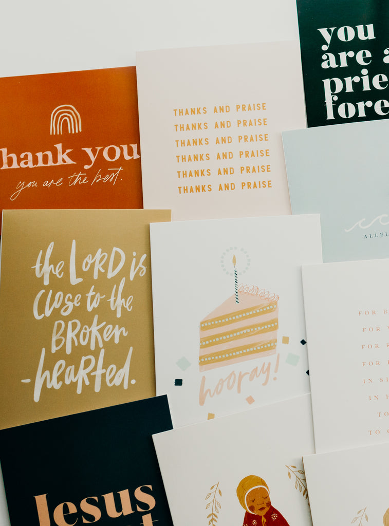 Cards used for every day life and sacramental occasions
