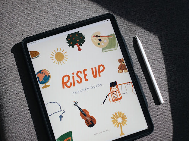 Rise Up Teacher Companion Guide: A Catholic Virtues Devotional Guide for Children