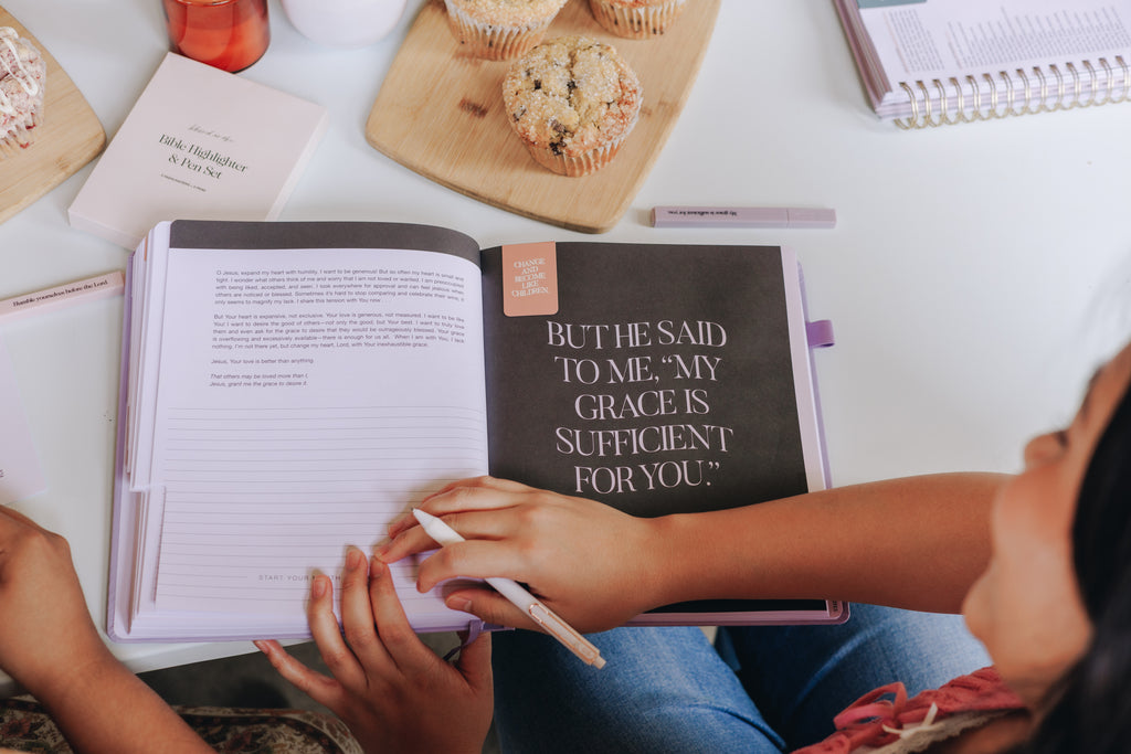 Encouraging Scripture verse printed on side of a highlighter