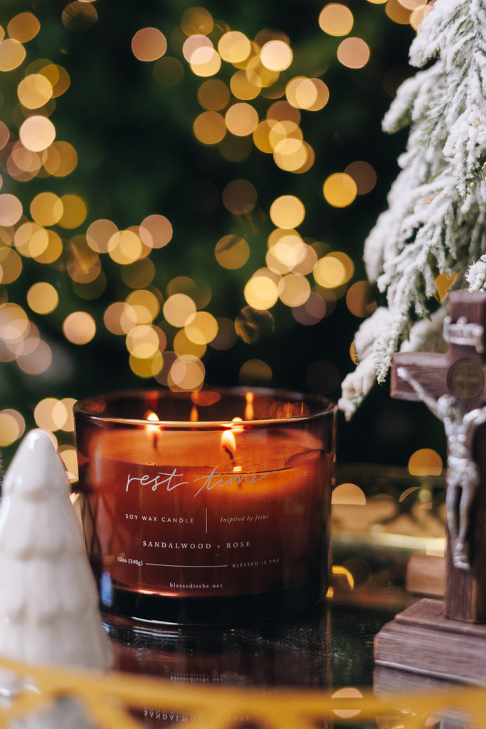 catholic candle inspired by Jesus