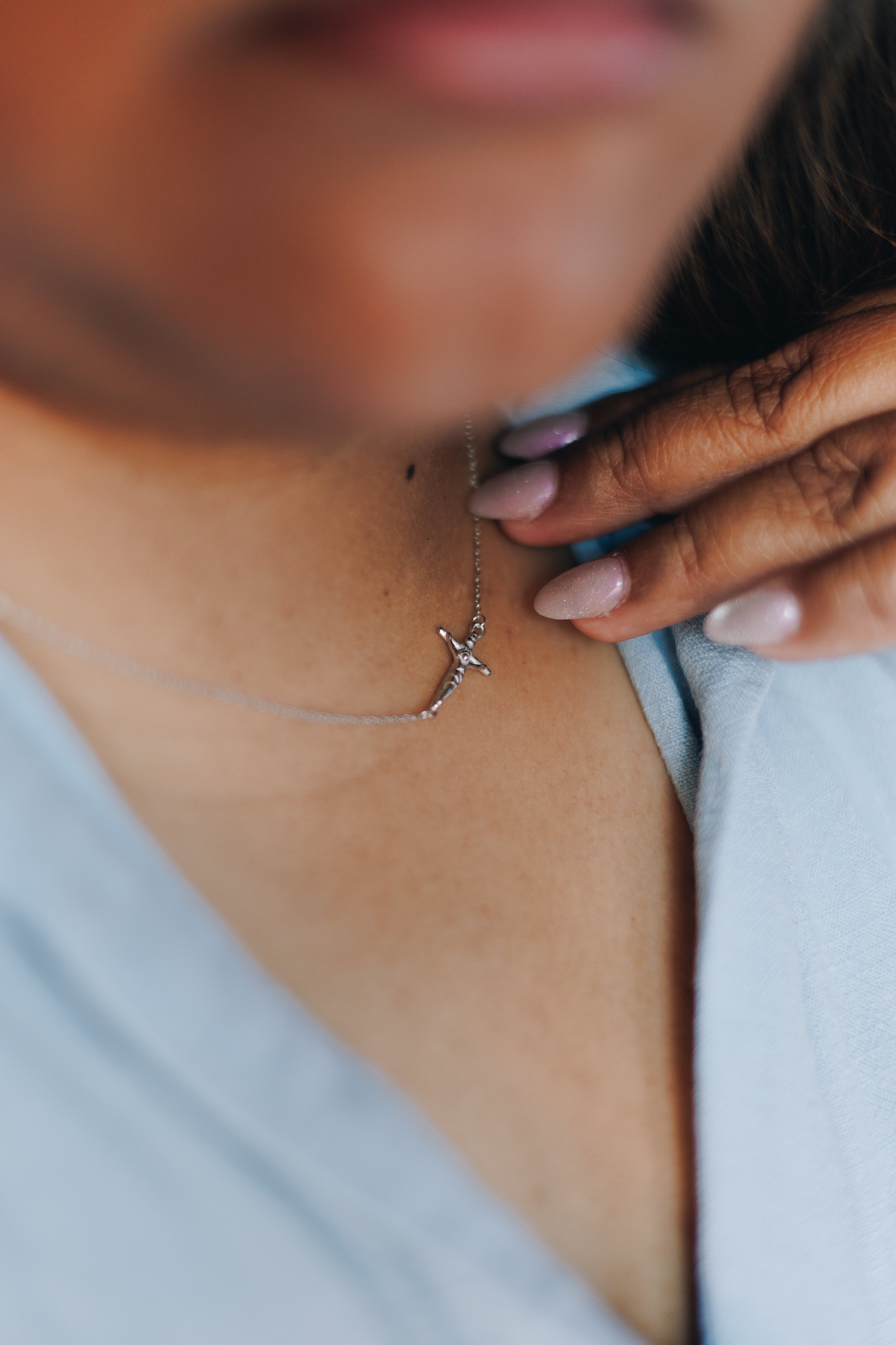 By Your Side Necklace - Catholic Crucifix Necklace (Gold or Silver)