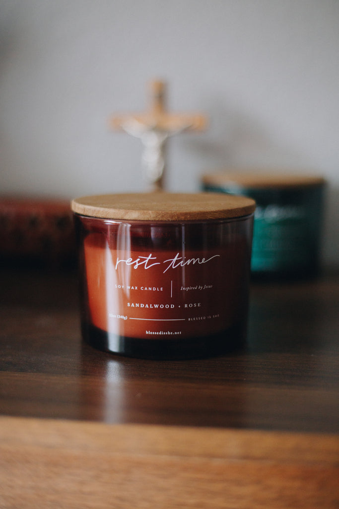 rest time catholic candle