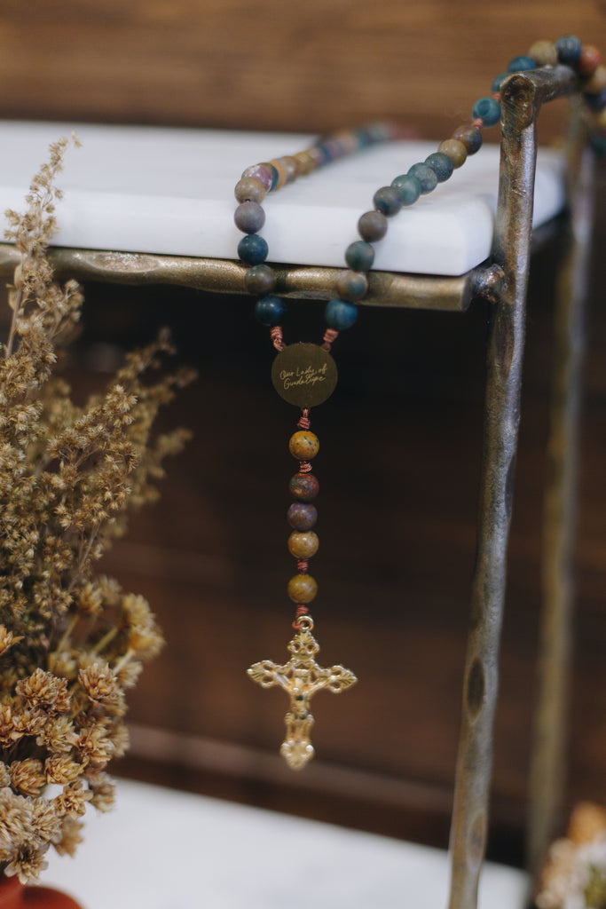 Close up of Our Lady of Guadalupe Rosary