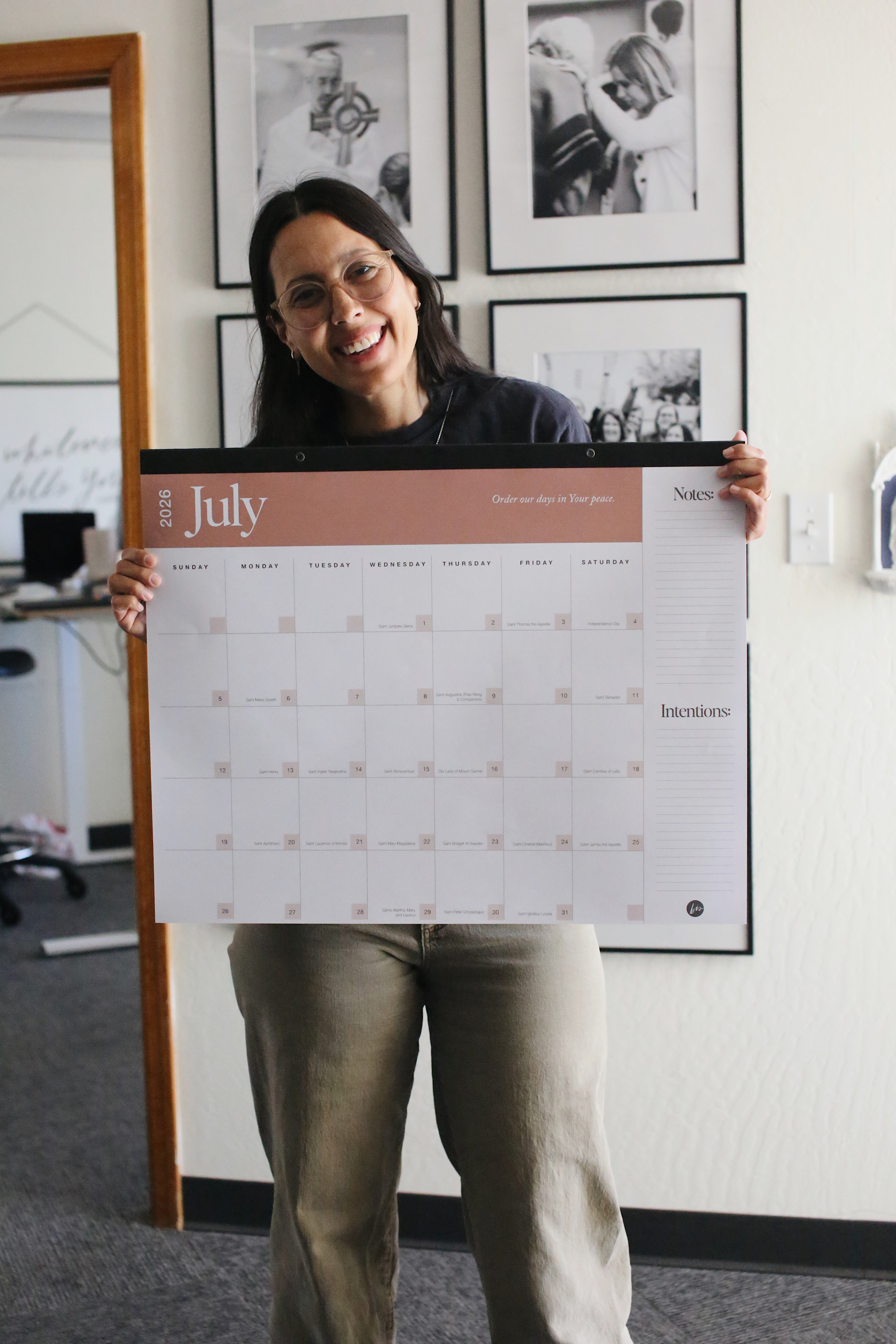 Catholic Wall and Desk 2026-2027 Academic Year Calendar