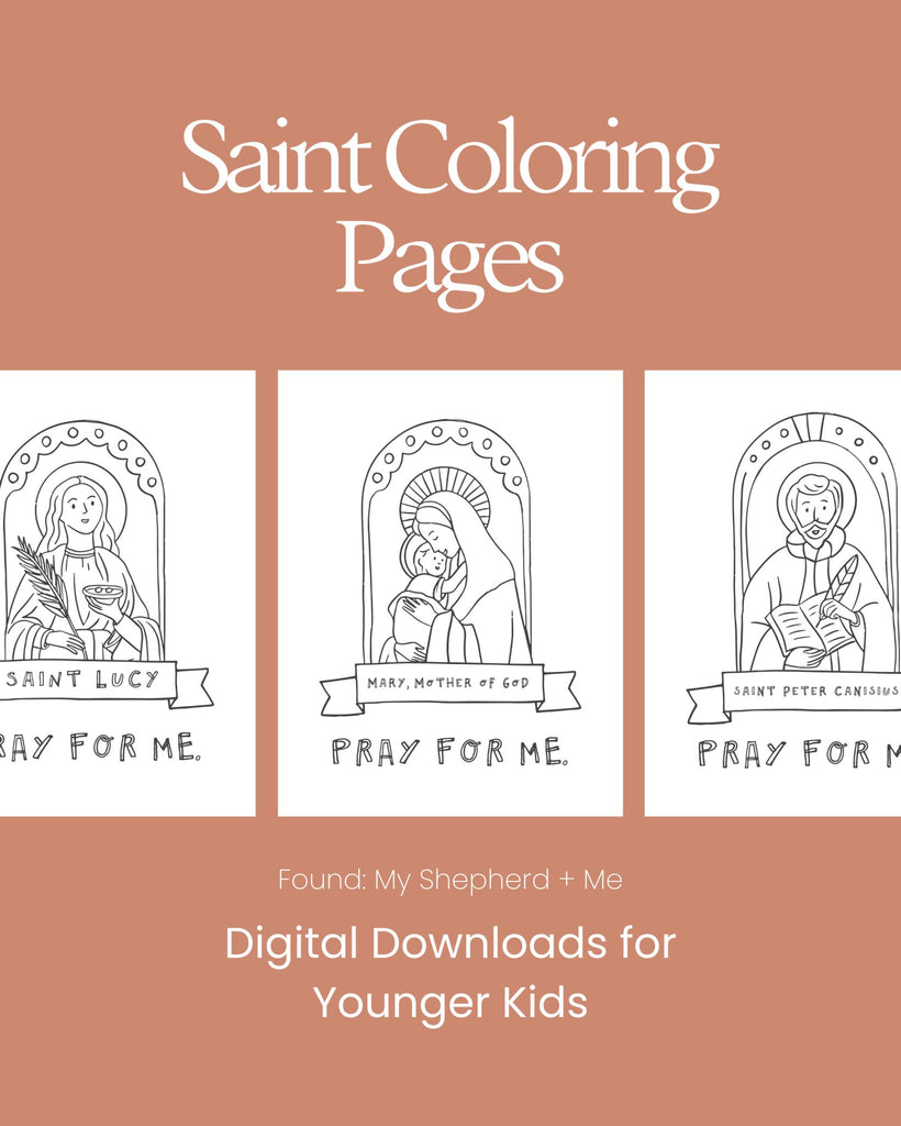 Advent 2023 Coloring Pages of the Good Shepherd and Me - Blessed Is She