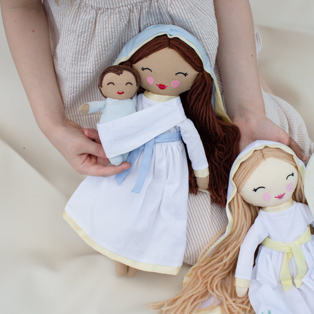 Baby Jesus Rag Doll & Wrap Carrier Set - Blessed Is She