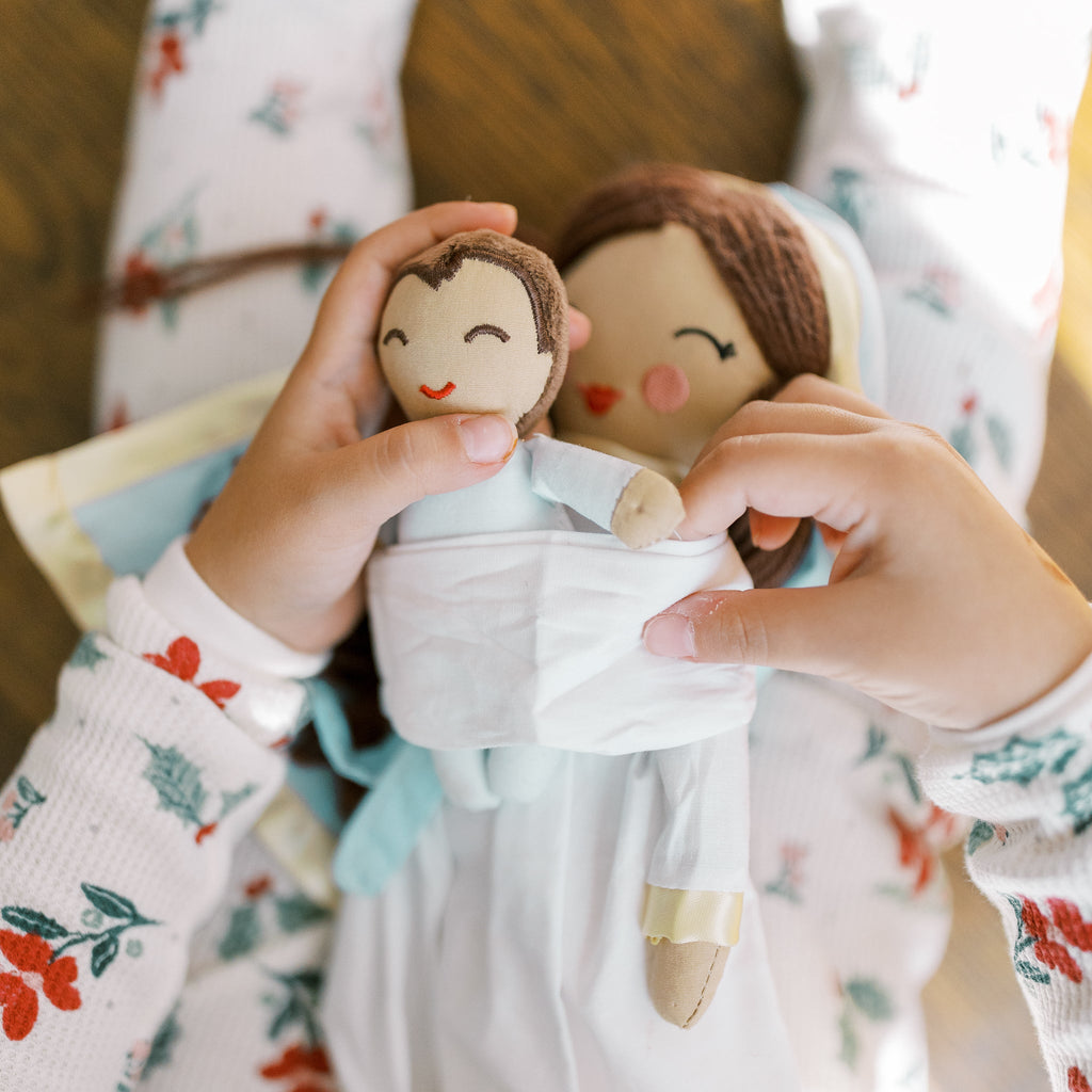 Baby Jesus Rag Doll & Wrap Carrier Set - Blessed Is She