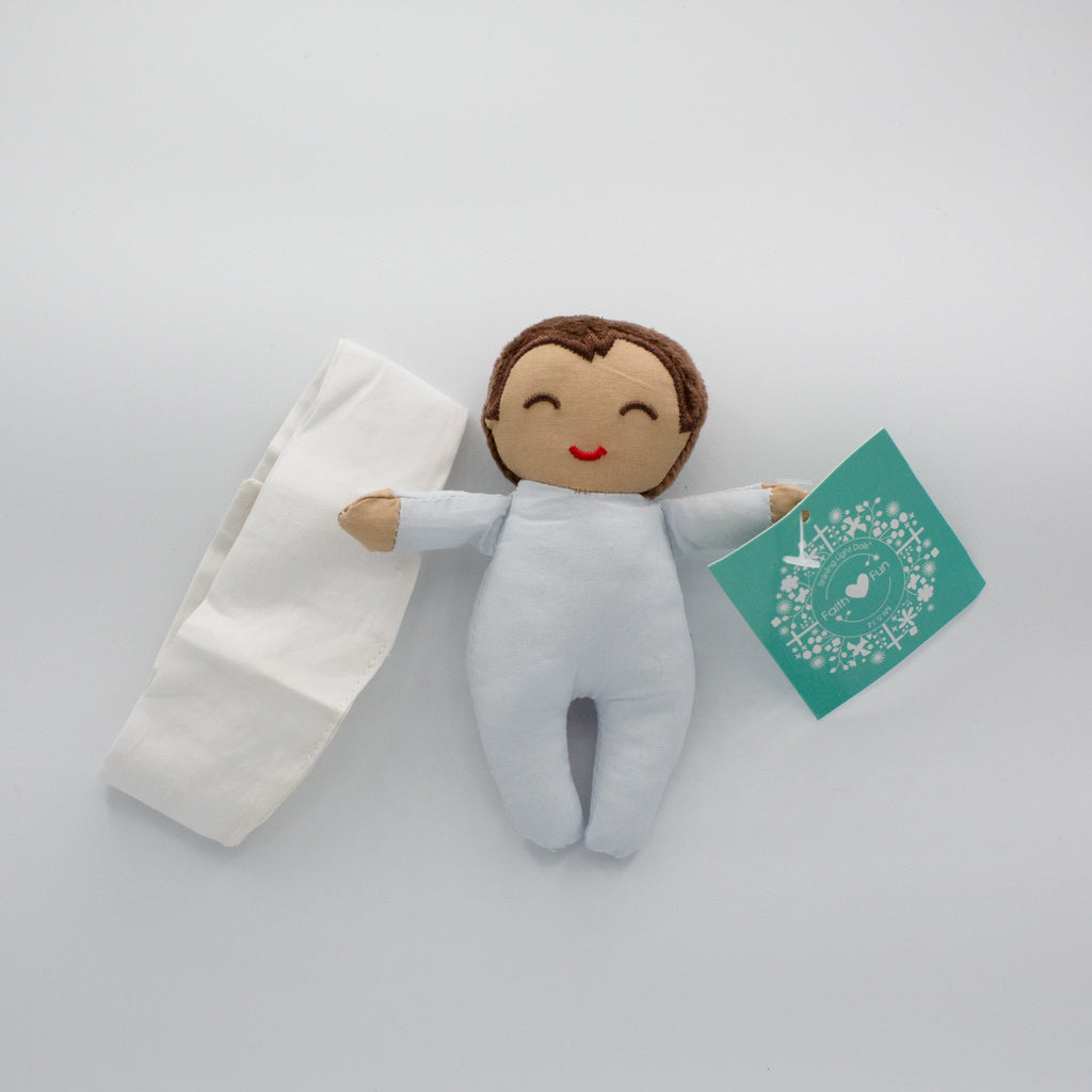 Baby Jesus Rag Doll & Wrap Carrier Set - Blessed Is She
