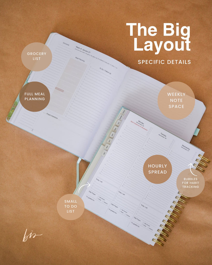 Catholic Academic Liturgical Planner // Big Layout **PRE-ORDER** - Blessed Is She Planner