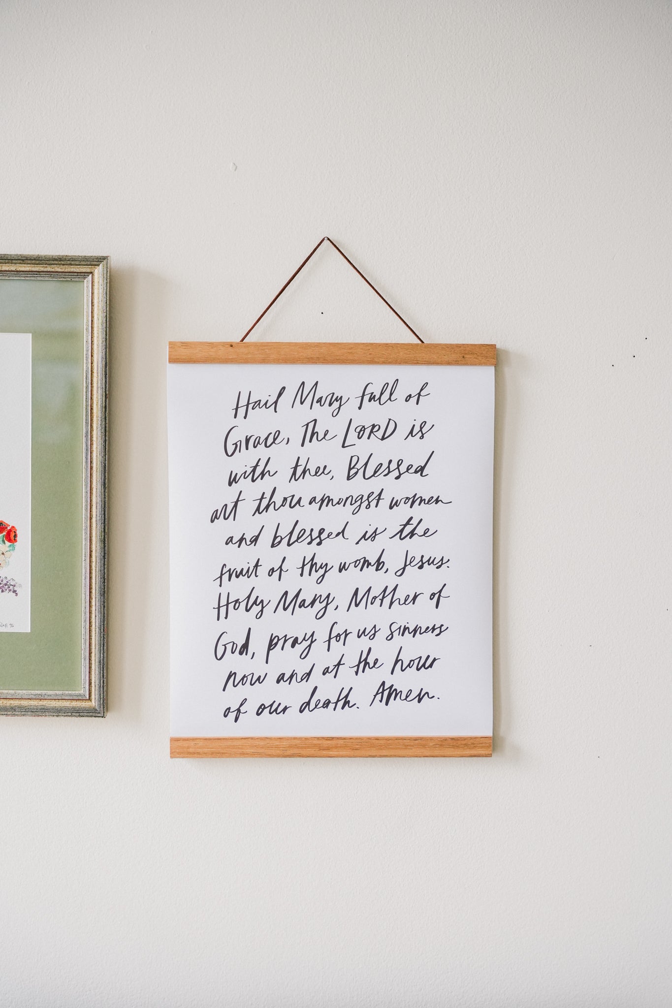 Hail Mary Hand Lettered Poster (11x14in)