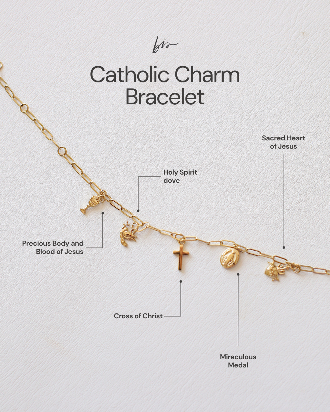 Catholic Gold Charm Bracelet