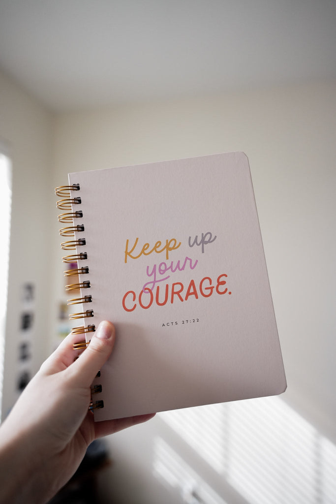 Courage // Spiral Hardcover Journal - Blessed Is She Journal