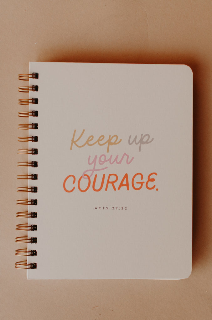 Courage // Spiral Hardcover Journal - Blessed Is She Journal