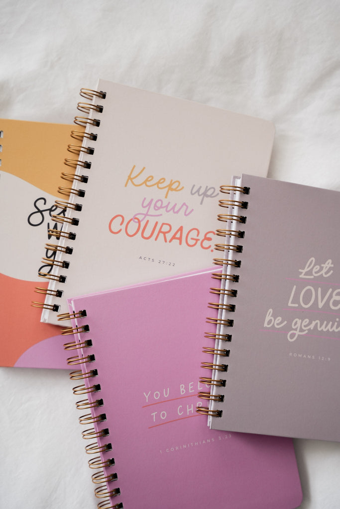 Courage // Spiral Hardcover Journal - Blessed Is She Journal