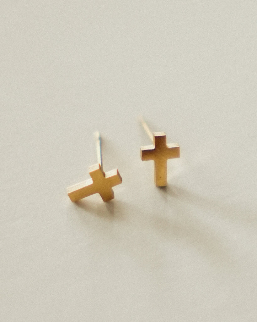 catholic cross earrings