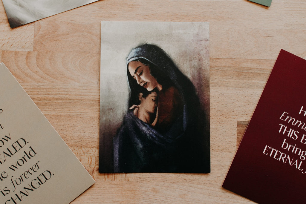 Emmanuel Christmas Postcard // 5-Pack - Blessed Is She Cards