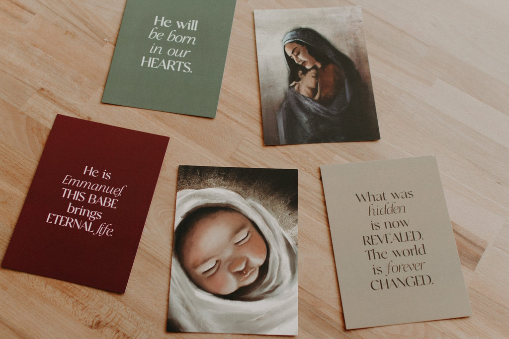 Emmanuel Christmas Postcard // 5-Pack - Blessed Is She Cards