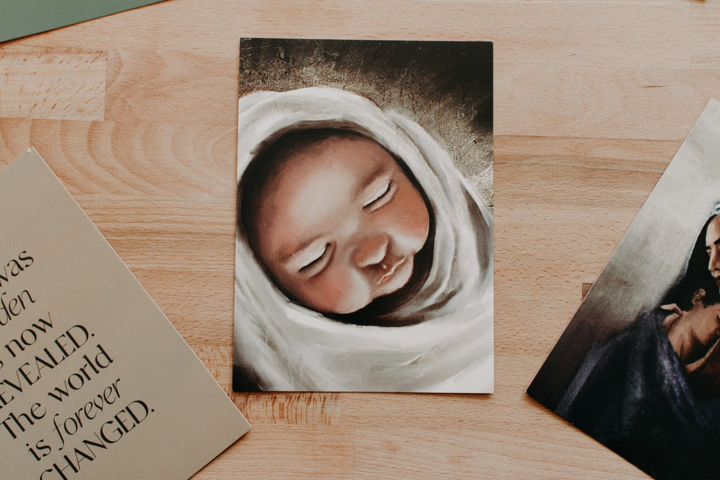 Emmanuel Christmas Postcard // 5-Pack - Blessed Is She Cards