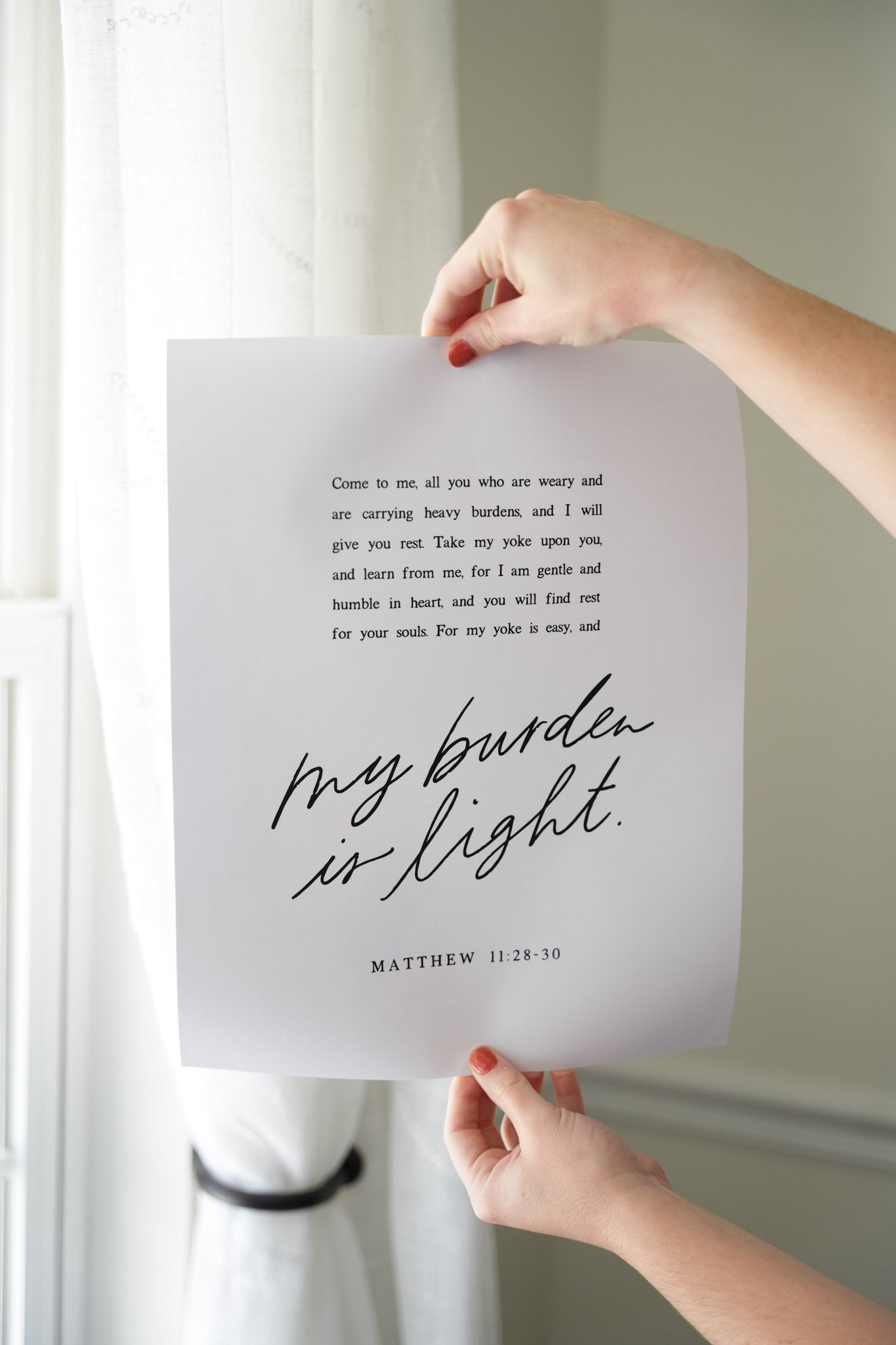 Gospel of Matthew Scripture Poster (11x14) - Blessed Is She Posters & Prints