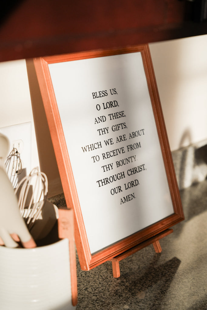 Grace Before Meals Poster (2 Sizes) - Blessed Is She Posters & Prints