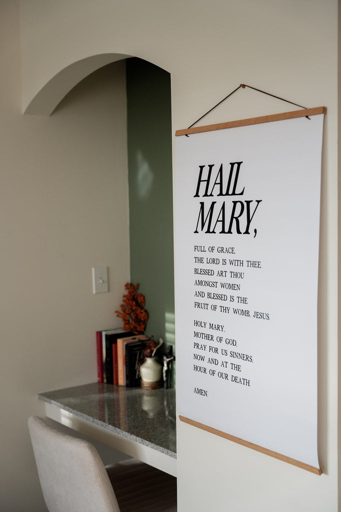 Hail Mary Poster (2 Sizes) - Blessed Is She Posters & Prints