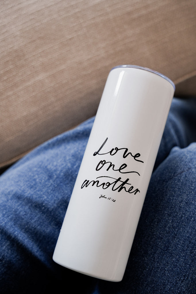 Love One Another Stainless Steel Tumbler - Blessed Is She Accessories