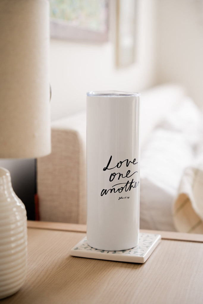 Love One Another Stainless Steel Tumbler - Blessed Is She Accessories