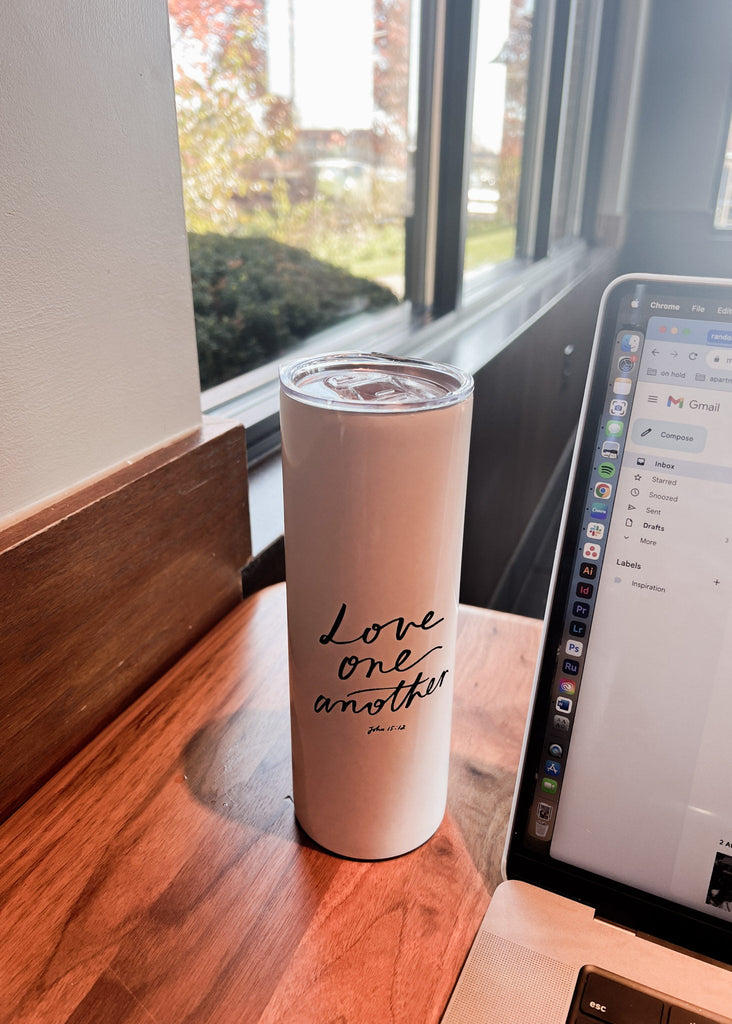 Love One Another Stainless Steel Tumbler - Blessed Is She Accessories