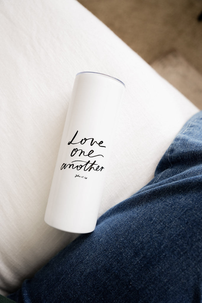 Love One Another Stainless Steel Tumbler - Blessed Is She Accessories