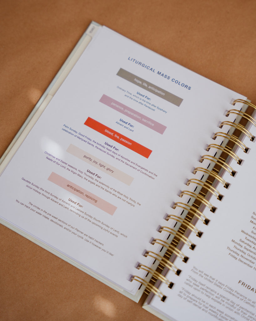 mini catholic liturgical planner