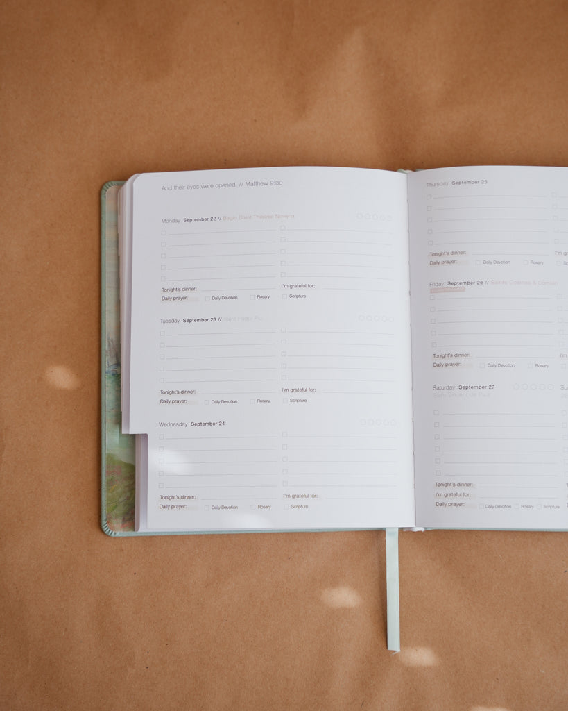 mini catholic liturgical planner