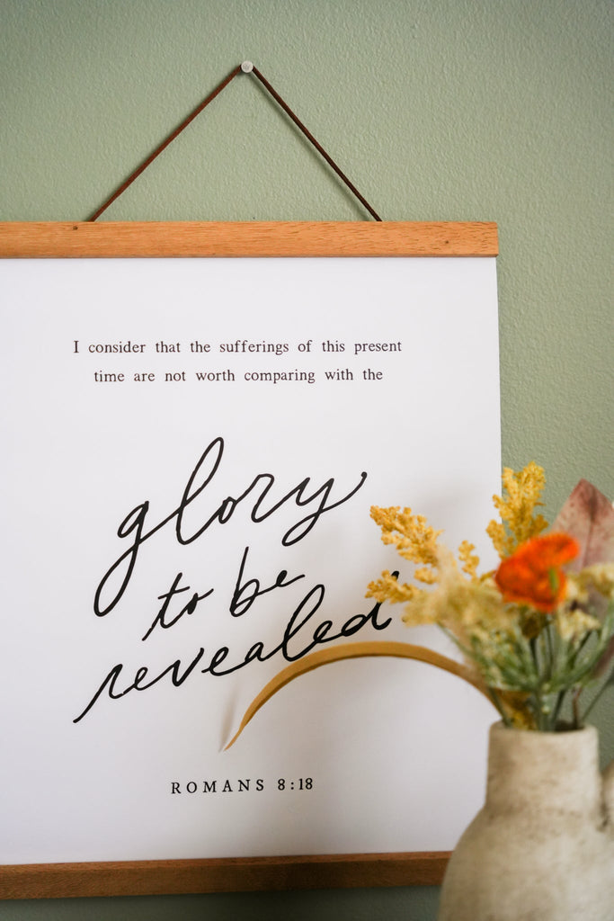 Romans 8 Scripture Poster (11x14) - Blessed Is She Posters & Prints