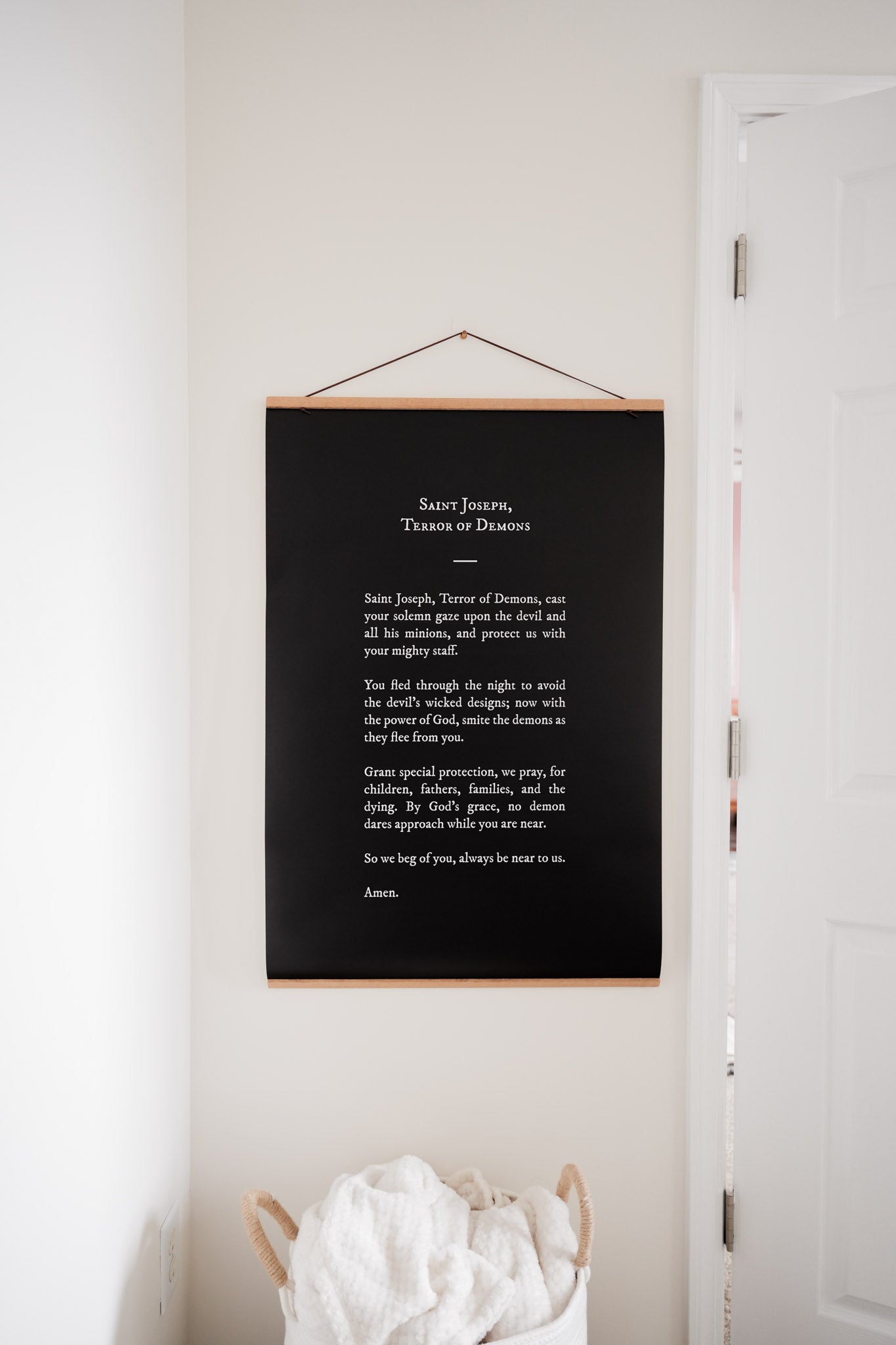 St. Joseph Terror of Demons Prayer Poster (2 Sizes) - Blessed Is She Posters & Prints