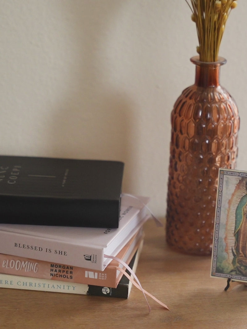 Nunc Coepi: A Year of Prayer is a 365-day book which organizes the year into thirds, each with its own spiritual writings by Jean Pierre de Cassaude, Brother Lawrence of the Resurrection and Gabrielle Bossis. Every week begins with passages from one of these authors, with Monday-Friday dedicated to sequential readings of the Psalms and Gospels.