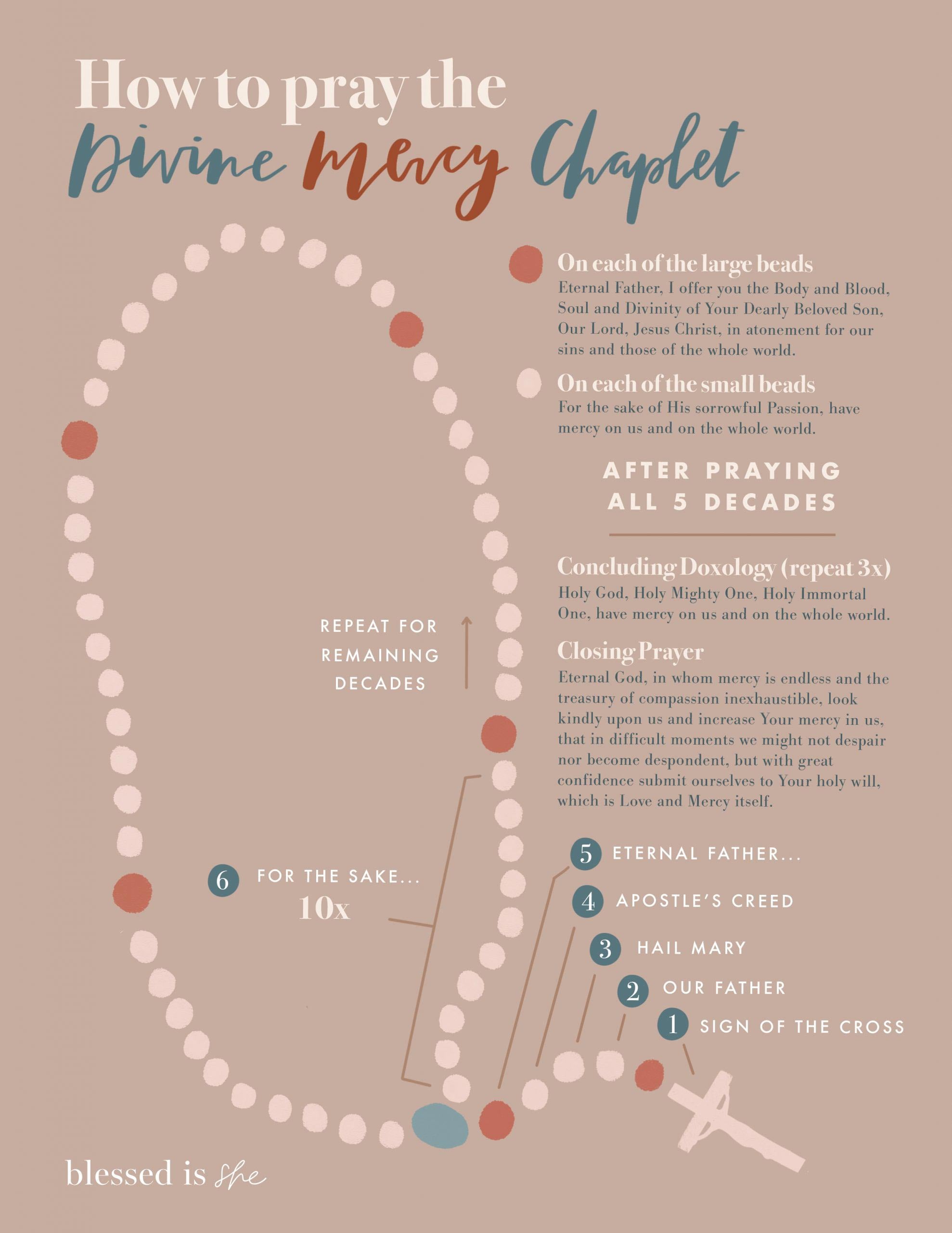 How To Pray The Divine Mercy Chaplet Infographic Divine Mercy Reverasite